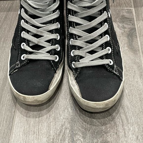 GOLDEN GOOSE Authentic Francy Black canvas high top sneaker-36 - Picture 10 of 10